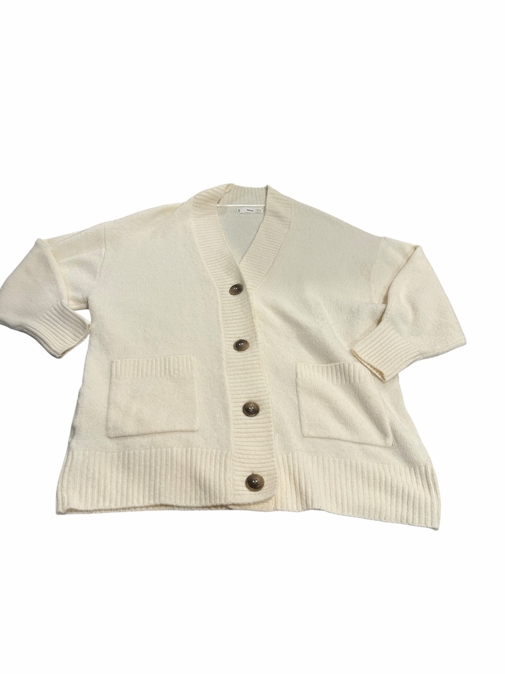 MNG oversized cream cardigan